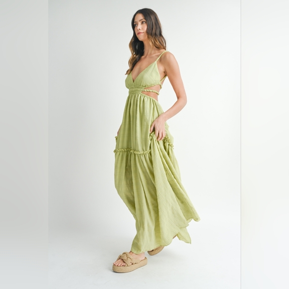 MABLE Cutout Waist Backless Maxi Dress - Picture 3 of 6